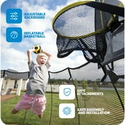 Springfree Trampoline Square 11 Foot Trampoline & FlexrHoop Basketball Game