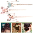 thumbnail image 4 of 3 uds. Horquillas para el pelo con flores, moños, palillos para el pelo, horquillas antiguas para Cosplay Hanfu, 4 of 6