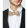thumbnail image 2 of Jacob Alexander Men's Silk Blend Solid Color Traditional Freestyle Self-Tie Bow Tie - Royal Gold, 2 of 7