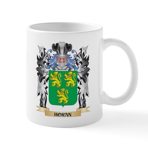 CafePress - Horan Coat Of Arms Family Crest Mugs - 11 oz Ceramic Mug - Novelty Coffee Tea Cup