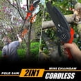 thumbnail image 2 of 2-in-1 Electric Pole Saws for Tree Trimming, 6 Inch Cordless Pole Saw Battery Powered & Mini Chainsaw, Red, 2 of 6