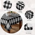 thumbnail image 5 of Black White Plaid Table Cloth Waterproof Tablecloths, Modern Simple Buffalo Check Gingham Tablecloth Dining Table Cover for Kitchen Party Tabletop Outdoor, Rectangle Tablecloth 60x102 Inch, 5 of 9