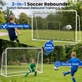 thumbnail image 4 of Slsy 2 IN 1 Soccer Rebounder Net,Galvanized steel pipe Soccer Goal for Backyard, 5 Adjustable Angles,Soccer Gifts,Weatherproof for Teens Adults Practice Training(6'x4'), 4 of 9