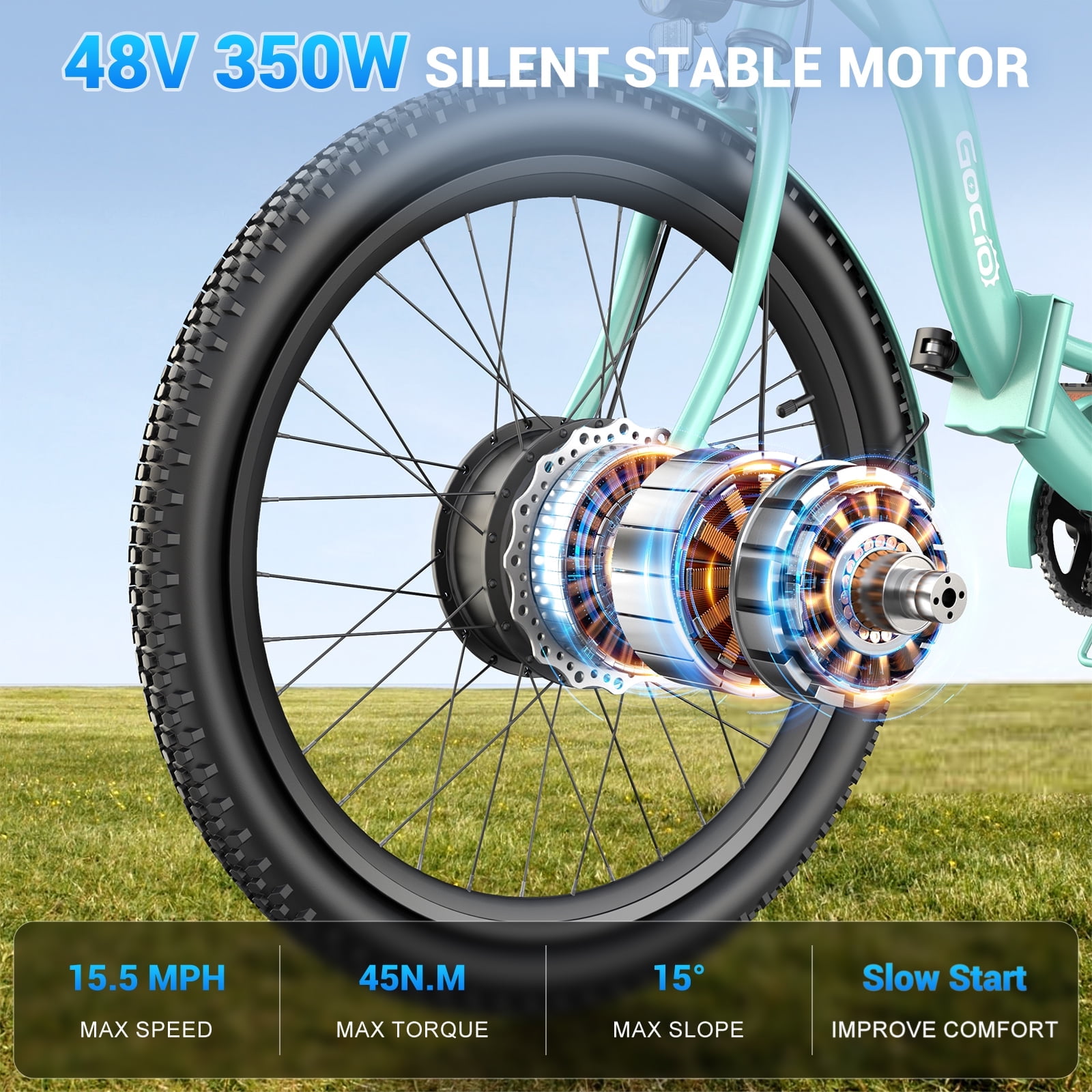 Gocio Electric Tricycle for Adults, Peak 500W Motor Electric Trike 48V 10.4AH UL2849 Battery, Cargo Motorized Tricycle, Shimano 7 Gears 3-Wheel Electric Bike for Adults & Seniors