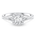 thumbnail image 5 of Rosec Jewels IGI Certified Lab Grown Diamond Engagement Ring with Halo - 0.9 Carat - E-VS1 Quality - Split Shank Ring for Women, 14K White Gold, US 12.50, 5 of 9