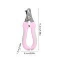 thumbnail image 3 of Cortaúñas para mascotas perros y gatos | Hoja curva de acero inoxidable segura | Mango ergonómico antideslizante | Seguro con bloqueo | Fácil de limpiar | Colores morado, rosa, verde | 1 unidad, 3 of 6