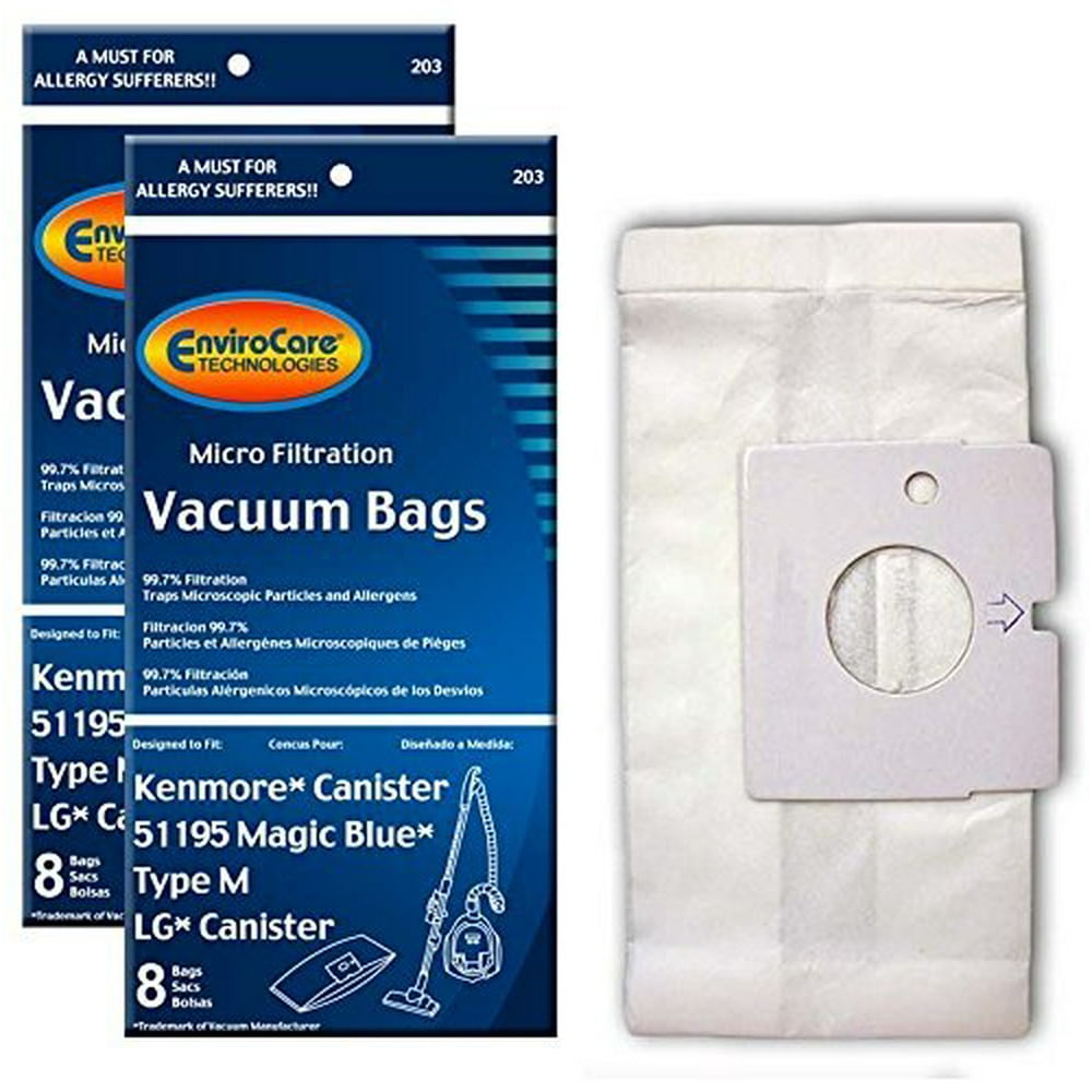 56 Kenmore Type M Sears 51195 Magic Blue LG Vacuum Bags, Ultracare