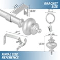 thumbnail image 6 of Urbanest Round Urn Single Curtain Rod Set, 5/8", 48"-84", Pewter, 6 of 6