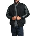 thumbnail image 5 of G-Style USA Men's Letterman Baseball Varsity Jacket VJ100A - BLACK/BLACK - 3X-Large, 5 of 6