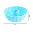 thumbnail image 5 of Shoreew 10-Inch Silicone Cake Pan Large Capacity Nonstick Fluted Tube Pan for Cakes Brownies Cornbread BPA-Free Easy to Clean Round Molds for Baking, 5 of 7