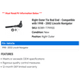 thumbnail image 2 of Right Outer Tie Rod End - Compatible with 1998 - 2002 Lincoln Navigator 1999 2000 2001, 2 of 2