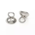 thumbnail image 2 of U8MO 100x Stainless Steel Bead Cap Pendant Bails for Glass Bubble Cover Pendant-5.5x5mm, Hole: 2~2.5mm, 2 of 3
