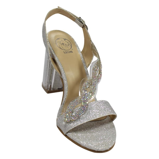 SANDALIA DE VESTIR LEON MUJER PLATA SINTETICO 292721 LEON 292721p