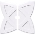 thumbnail image 1 of Ekena Millwork CMP38CM2-04000 38 Po OD x 4 Po ID Carré Cosmo Architecture Grade Médaillon de Plafond Contemporain PVC - 2 Pièces, 1 of 1