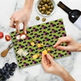 thumbnail image 5 of Disco Party Cutting Board, Retro 80s Theme Girls with Black Curly Afro Hair and Polka Dots Funky Pop Art, Decorative Tempered Glass Cutting and Serving Board, Small Size, Multicolor, by Ambesonne, 5 of 5