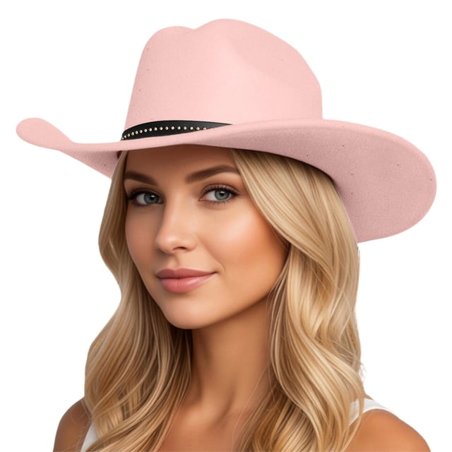 Chapeau de Cowboy Western à Grand Bord avec Design Classique Incurvé pour Tenue Décontractée à la Maison et Style Extérieur