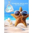 thumbnail image 6 of CACA LADY Starfish Necklace 925 Sterling Silver Moonstone Pendant Heart Ocean Starfish Jewelry Gifts for Women Friends, 6 of 6
