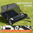 thumbnail image 4 of KFFKFF 42" Lawn Sweeper, Tow Model, 12 cu.ft. Capacity, Durable Grass and Leaf Collector with Dump Rope, Height Adjustable for Efficient Debris Collection, 4 of 9