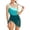 Dark Green, variant on Kid Girls Two-Piece Swimsuit with Skirt, Colorful Bathing Suit for Girls, Beachwear, Pool Party, Summer Swim Swimwear