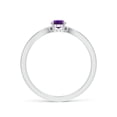 thumbnail image 2 of ANGARA Natural Prong-Set Solitaire Amethyst Split Shank Ring in 14K White Gold for Women (Size-6x4mm) | February Birthstone, Birthday, Anniversary, Jewelry Gift for Women | Natural Amethyst Ring, 2 of 9