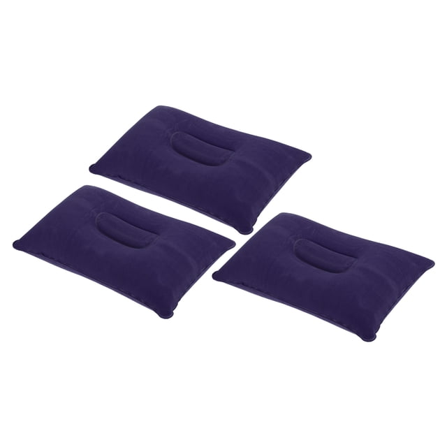 Uxcell Oreiller Gonflable, Oreiller de Voyage Ultraléger pour Camping Randonnée, Violet Foncé 3 Pack
