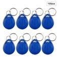 thumbnail image 1 of PENGXIANG 100 Pcs Blue Keychains RFID Proximity Card Key for Access Control(ID Card), 1 of 7