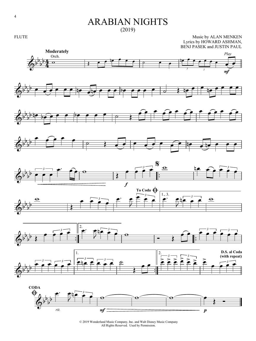 Hal Leonard Aladdin Play Along Series For Flute Book Audio Online Walmart Com