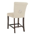 thumbnail image 3 of SAFAVIEH Taylor 26 in. H Modern Counter Stool with Ring, Beige, Set of 2, 3 of 14