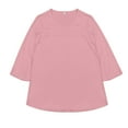 thumbnail image 4 of Camiseta con cuello redondo, manga 3/4 y pliegues en la parte delantera - Diseño plisado único, transpirable, versátil, 4 of 4