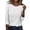 White #068, variant on Ribbed 3/4 Sleeve Shirts for Women Slim Fitted Tight T-Shirts Crewneck Basic Tee Tshirt 2026 Fall Casual Tops Coffee XL