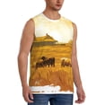 thumbnail image 2 of Daiia Western Cowboy Ranch Printed Men's Tank Tops,Casual Soft Sleeveless Gym Muscle Shirts Bodybuilding Tee-XX-Large, 2 of 8