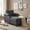 37"W Dark Gray, variant on Timbernest Accent Chair with Ottoman, 47" Oversized Chaise Lounge Chair, Modern Corduroy Upholstered Armchair for Living Room, Dorm, Small Space, Beige