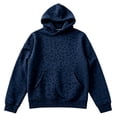 thumbnail image 3 of Womens Camo Sweatshirt Leopard Print Drop Shoulder Pullovers with Kangaroo Pocket Fall Winter Casual Pullover Tops (Dark Blue XL), 3 of 3
