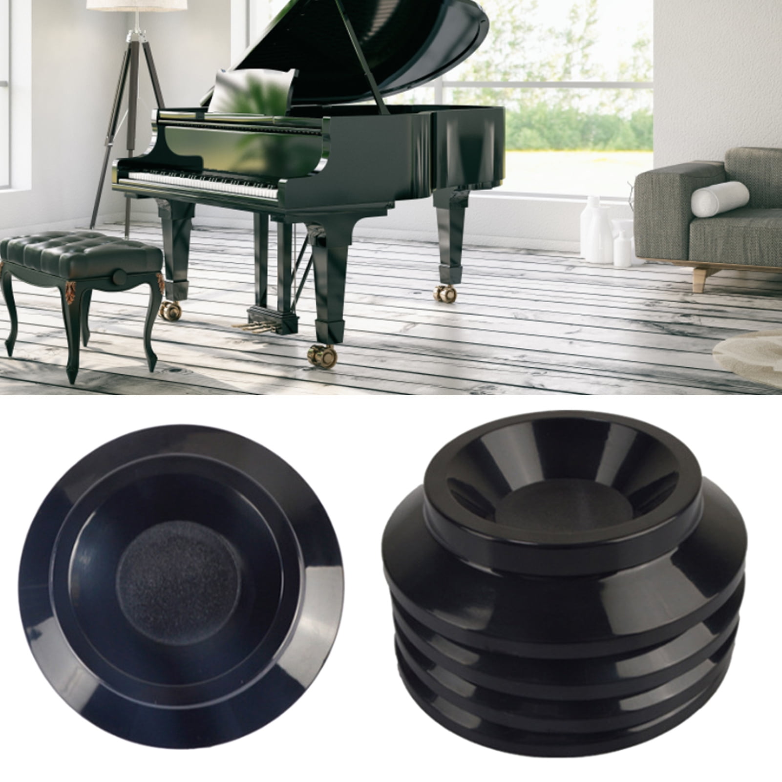 AURORA TRADE 1 Set Piano Caster Mats Nonslip Piano Floor Protectors