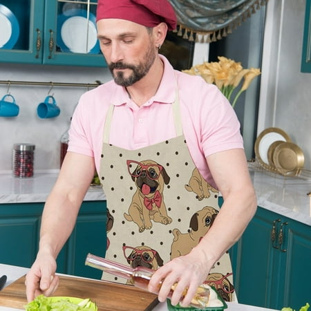 

Kitchen Gadgets Adult Cotton And Linen Apron Animal Series Printed Apron Household Cleaning Supplies Coverall Sausage Dog Apron Parent Child Apron Kitchen Accessories Kitchen Organization