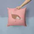 thumbnail image 2 of Carolines Treasures Jersey Buff Turkey Hen Pink Check Fabric Decorative Pillow 14Hx14W multicolor, 2 of 4