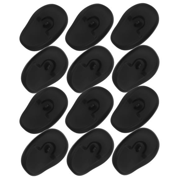 LOLIPPYY 6Pairs Silicone Ear Protectors for Hair Dye Professional Waterproof Salon Ear Covers Black