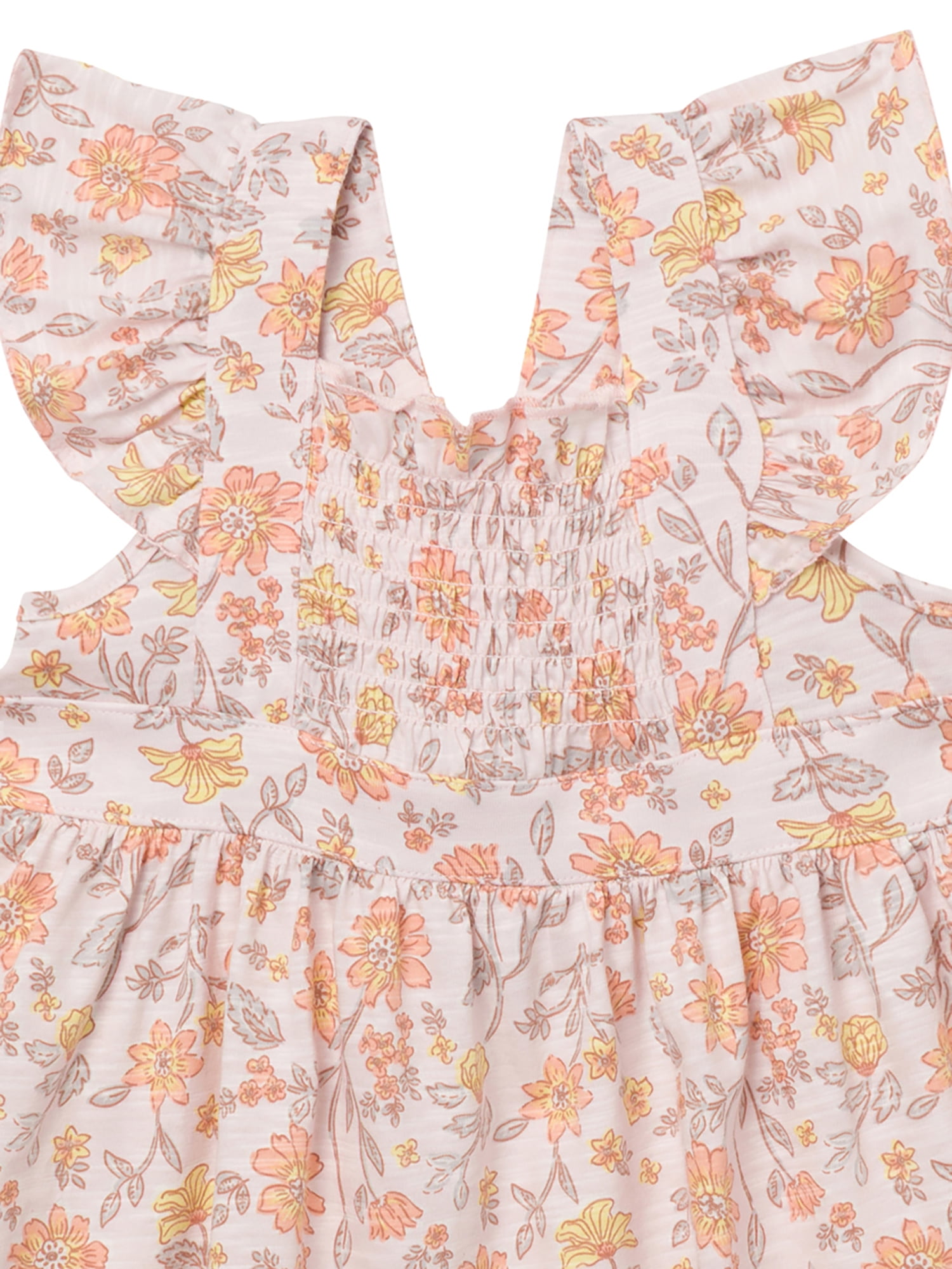 Modern Moments by Gerber Baby and Toddler Girl Smocked Pinafore Dress, Sizes 0/3 Months - 5T