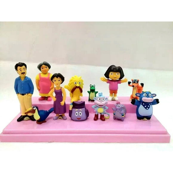 3-10cm 12pcs/Set Anime Dora The Explorer PVC Model Collection Christmas Toys Action Figure Toys for Children