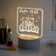 thumbnail image 3 of Luces nocturnas de tulipán para bricolaje, soporte de exhibición creativo con lámina acrílica transparente y luz suave, ideal para tableros de mensajes, tableros de fotos (luz nocturna de pintura DIY (en blanco)) oso de fresa Electrónica, 3 of 3