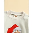 thumbnail image 4 of Diconna Baby Girls Boys Christmas Romper Santa Print Round Neck Jumpsuits Autumn Winter Casual Bodysuits White One Santa 3-6 Months, 4 of 7