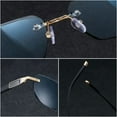 thumbnail image 7 of 3 Pairs of Square Rimless Reading Glasses Blue-Green Tinted Sunglasses Blue Light Blocking Readers UV, 7 of 7