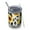 White Sunflower Cow, variant on 12oz Tumblers Black Sunflower Leaf Pattern Vacuum Insulated Stainless Steel Travel Tumbler Cups Mug with Lid and Straw for Beer,Coffee,Beverages with Cleaning Brush for Cold & Hot Drinks
