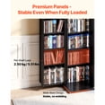 thumbnail image 3 of KFFKFF 6-Tier Media Storage Cabinet, 24.02 x 14.49 x 50 in Organizer for CDs, DVDs, Books, Games, Ideal for Living Room, Home Office, or Recording Room, Black, 3 of 9
