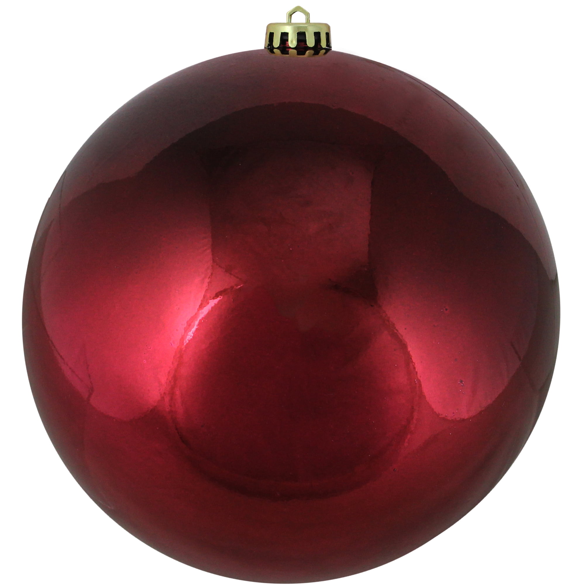 Shiny Burgundy Commercial Shatterproof Christmas Ball Ornament 12