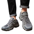 thumbnail image 3 of Lusa Waterproof Low Top Hiking Sneakers for Women Men Lightweight Comfy Non Slip Athletic Shoes for Outdoor Trekking, Walking, And Running Spring Summer Stylish Sports wear Grey 46, 3 of 8
