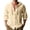 Beige1, variant on Cotton Linen Button down Shirts for Men with Hooded Drawstring Long Sleeve Lightweight Breathable Summer Casual Beach Shirts