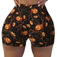 thumbnail image 2 of Goofa Halloween With Pumpkins Printed Workout Shorts Women Seamless Scrunch Butt Lifting High Waisted Gym Booty Shorts Elastic Workout Shorts-Medium, 2 of 8