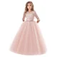 thumbnail image 5 of Vestido de bebé de 3 a 12 años, vestido de princesa para fiesta de cumpleaños para niña, vestido de novia con lazo de encaje esponjoso para niña de las flores, vestido de noche elegante para niña, 5 of 5