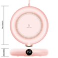 thumbnail image 3 of (Pink)massage table heating pad Intelligent Constant Warmth Coat Cushion Usb Automatic Heating Cushion Base Feel Insulation Warming Cushion Not Picky Cups L, 3 of 5